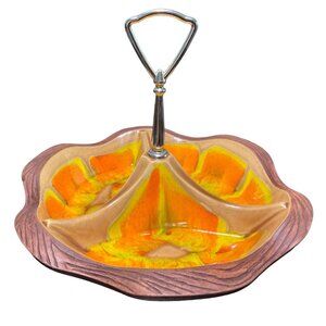 Sequoia Ware California Potteries 742 USA Vintage Divided Serving Dish